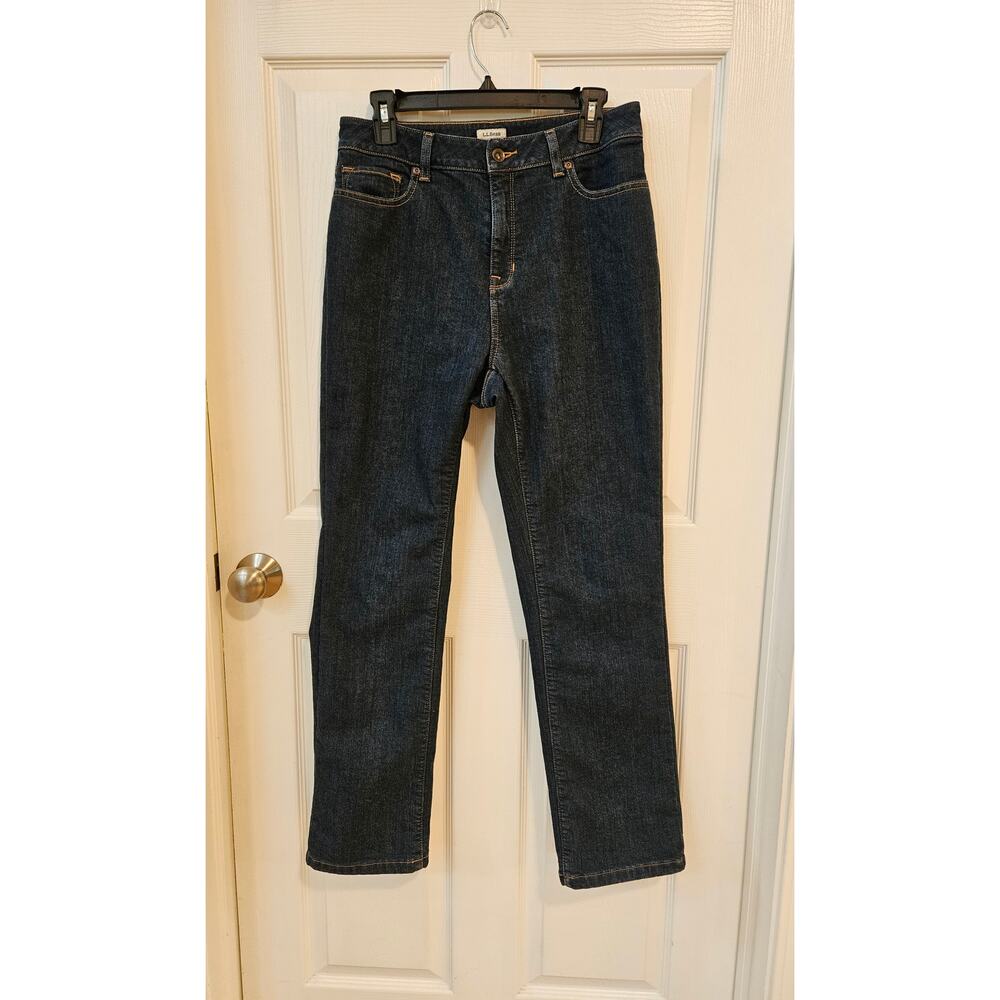 L.L.Bean Classic Fit Lined Jeans Size 10 Reg Dark Wash